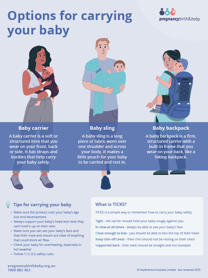 Options for carrying your baby